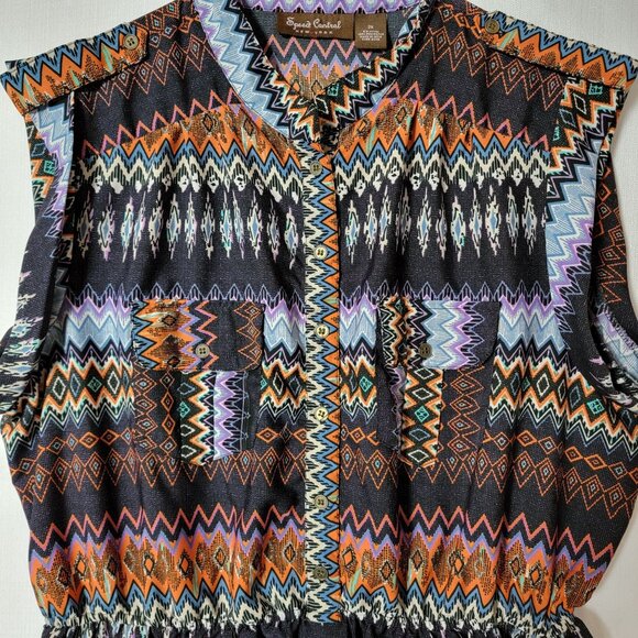 Speed Control New York Womens Dress Button Front Sz 2X Pockets Vacation Time Y2K - Picture 3 of 11